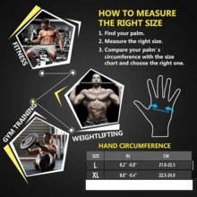 Găng tay tập gym hở ngón cho nam và nữ, găng tay tập luyện thoáng khí, chống trơn trượt với lớp đệm lòng bàn tay, găng tay nâng tạ nhẹ dành cho tập thể dục, tập luyện, hít xà, đạp xe, chèo thuyền, hỗ trợ cổ tay. - A - Xem 3