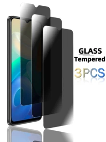 Android Phone Screen Protector 3pcs Tempered Glass Screen Protector For Series, Anti-Peeping, Anti-Shatter, Anti-Oil, Anti-Scratch, HD Display, Smooth Touch, Ultra-Thin Design, 35° Privacy Protection, Precise Fit, Easy Installation, Bubble-Free, Smartphone Accessories Mother's Day Gift - Black - View 1