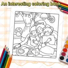GIRL SPACES Malbuch für Erwachsene & Kinder, kühn & einfach, minimalistische große Designs zum Entspannen, enthält süße, bequeme Muster (kühn & einfach zum Ausmalen), Muttertagsgeschenk, Schulsachen - Alltag eines schwarzen Mädchens - Übersicht 8