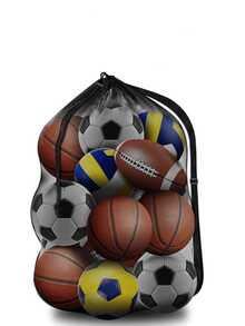 Large Capacity Storage Net Bag For Football, Basketball, And Volleyball, Big Basketball Bag - Multicolor - View 3