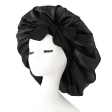 Satin Sleep Cap - Soft Luxurious Pink Satin Sleep Cap With Adjustable Drawstring And Bow Decor, Comfortable Pleated Design Fits Head Shape, Hair Care | Satin Cap | Smooth Satin For Women And Men - Multicolor - View 11
