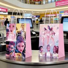 Hasbro 6 túi quà bằng giấy Kraft chủ đề phù thủy K-Pop Anime, túi quai xách hoạt hình dễ thương, thích hợp đựng kẹo, quà sinh nhật, quà tặng ngày lễ, kiểu dáng và bao bì ngẫu nhiên (Kiểu ngẫu nhiên) - Nhiều màu - Xem 2