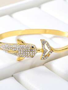 奢华银色水钻手链，精致心形/海豚/网球造型手镯，适合派对、日常佩戴，情人节、生日、母亲节礼物 - 氣質百搭鑲鑽手鐲 - 查看 12