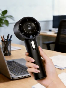 New USB Rechargeable Mini Handheld Fan, High-Power, Quiet And Portable. With Long Battery Life And Powerful Cooling Effect, It Is Suitable For Offices, Dorms And Outdoor Scenes. Unisex Design, A Must-Have Item For Beach Trips And Travels. - Multicolor - View 4