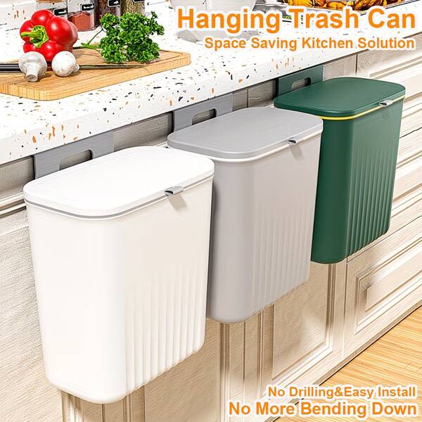 Thùng rác nhà bếp treo có nắp, thùng rác gắn cửa tủ không cần khoan, thùng rác dung tích lớn tiết kiệm không gian cho nhà bếp, phòng tắm, phòng ngủ, văn phòng, thùng rác gia dụng tối giản kiểu Bắc Âu, thùng rác, thùng rác nhà bếp, thùng rác, thùng rác cho phòng tắm, thùng rác nhà bếp, nhà bếp, đồ dùng nhà bếp, tủ đựng thùng rác