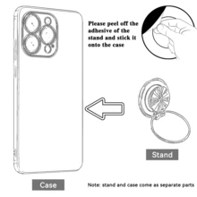 MewTrek Luxury Electroplated Transparent Silver Phone Case With Butterfly Glitter Stand, Shiny Rhinestone Style, Silicone Shock-Proof Soft Cover, Compatible With IPhone 16/16E/16 Pro/16 Pro Max/16 Plus/15/14/13/12/11/X/XS/XR/8/7, Galaxy S25/S24/S23/S22/S21/A55/A54/A53/A52/A35/A34/A23/A16/A15/A14/A13/A12/A05S/FE/Ultra/4G/5G, Redmi/Honor/MOTO/OPPO/Infinix And Other Brands, Waterproof, Shockproof, Scratch-Resistant - Silver - View 9