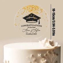 Customized Graduation Cake Decorations, Personalized Graduation Cake Decorations, 2025 & 2026 Graduation Party Cake Decorations, Graduation Congratulations Decorations, Graduation Party, 2026 Personalized Graduation Cake Decorations - Congratulations, [Year] Graduation Cake Decorations, Graduation Cake Decorations, University Graduation Celebration Party Cake Decorations, Female Graduate Cake Decorations, Male Graduate Cake Decorations, High School/College Graduation Party Cake Decorations - C-graduation Cap Cake Label - View 8