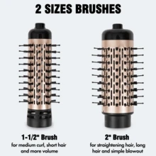 DAILYLIFE Rotating Hair Dryer Brush, Hot Air Spin Brush Set With 2 Inch And 1.5-Inch Brushes, Ionic Function And ALCI Safety Plug - US A Type Plug(110-127V) - View 4