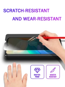 Android Phone Screen Protector 3pcs Tempered Glass Screen Protector For Series, Anti-Peeping, Anti-Shatter, Anti-Oil, Anti-Scratch, HD Display, Smooth Touch, Ultra-Thin Design, 35° Privacy Protection, Precise Fit, Easy Installation, Bubble-Free, Smartphone Accessories Mother's Day Gift - Black - View 7