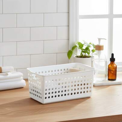 Cesto portaoggetti da 30x20x15cm con design traforato - Cesto portaoggetti domestico traspirante e impermeabile, adatto per vestiti, giocattoli, biancheria