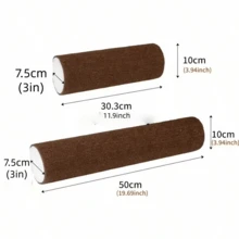 Panneau de grattage cylindrique autoadhésif pour chat, sans perçage nécessaire, peut être utilisé de manière indépendante ou librement combiné en forme de L, d'escalier, de Y et d'autres designs en tant que cadre d'escalade murale/panneau de grattage pour chat, créant un parcours personnalisé, un terrain de jeu d'escalade murale pour les chats tout en satisfaisant leurs besoins de grattage. Disponible en vert citron, brun foncé et beige - L - Voir 3