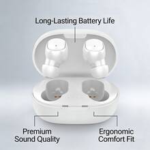 真无线耳机 - 兼容苹果和安卓设备，内置麦克风，防汗，续航长达 24 小时 - 白色 - 查看 9