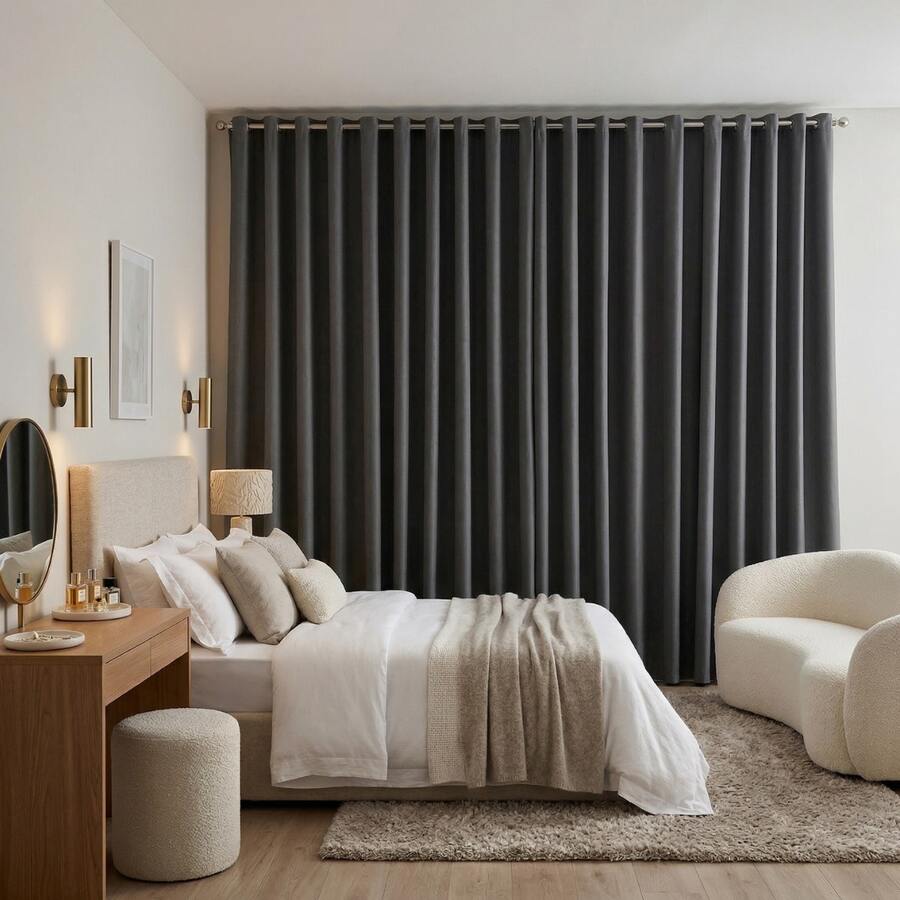 Blackout Curtain Without Voile - Various Sizes - GRIS - Ver 1