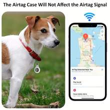 1pc/4pcs Pet Tracker Anti-Lost Protector Case, Waterproof Keychain For Airtag Locator, Tracking Collar Accessory For Cats And Dogs, Airtag 2 Tag Holder, Excludes Airtag Device - Multicolor - View 3