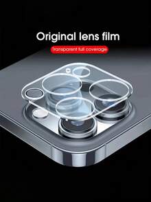 3片装相机镜头保护膜，兼容苹果手机，防水、防震、防摔、防刮、防指纹、全覆盖 - 無色 - 查看 2