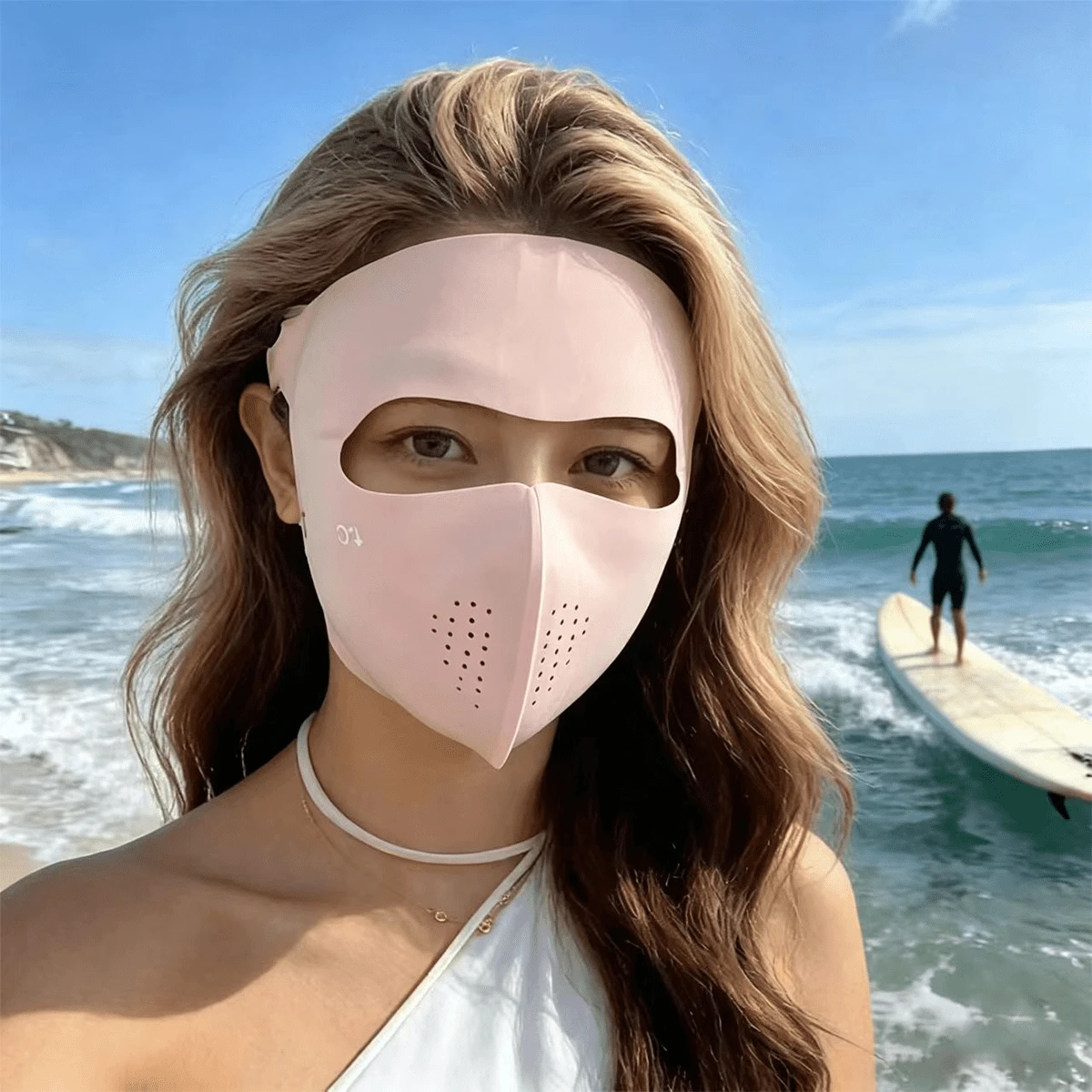 1 chiếc khẩu trang bảo vệ toàn mặt, khẩu trang chống tia UV thoáng khí mùa hè, khẩu trang chống gió và bụi. - nhiều màu - Xem 1