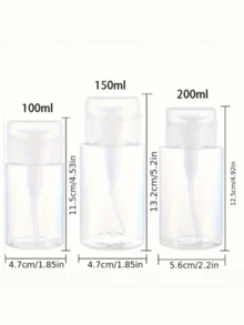 2pcs Pump Dispenser, Empty Pump Top Bottles, Makeup Remover Refillable Travel Containers, Nail Polish Remover Pump Bottles, Convenient And Portable, Travel Essential - Multicolor - View 6