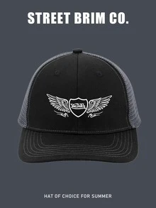 1pc Unisex Von-Dutchs Vintage Print Gorras Para Hombre Original Baseball Cap Trucker Hat Mesh Embroidery Peaked Hat For Men, Sun Hat, Curved Brim, Dad Cap. Suitable For Daily Use And Outdoor Activities. Outdoor Adjustable Sun Cap. Spring-Summer Travel, Tourism, Beach Vacation Hat.Best Gifts For Dad And Mom And 4th July. - Trucker hat 1 - 查看 1