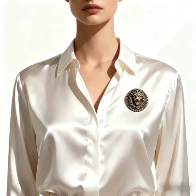 1 chiếc ghim cài áo hình đầu sư tử dập nổi sang trọng dành cho nam và nữ, ghim cài áo hình động vật tông màu đồng cổ điển, phụ kiện trang sức độc đáo mang phong cách vintage cho vest, áo blazer, áo sơ mi, áo khoác và túi xách, hoàn hảo để đeo hàng ngày và làm quà tặng.