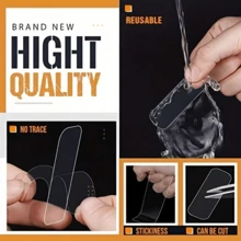Reusable Multifunctional Double Sided Adhesive Strips, Strong Sticky Transparent Mounting Tape, No Residue & No Cutting Needed, 120 Pcs KVDY - 120 PCS - View 7