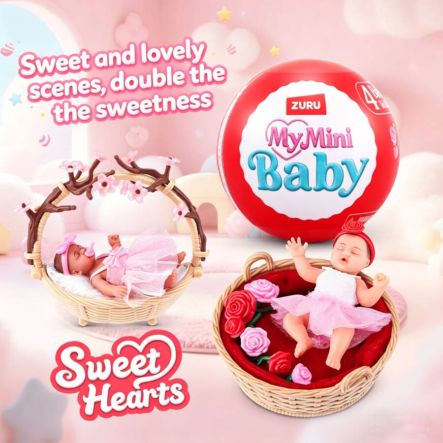 1 búp bê silicon mini Sweet Hearts thế hệ thứ 3 ZURU mới, hộp đồ chơi bí ẩn. - Nhiều màu - Xem 1
