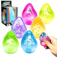 1pc Iridescent Gradient Water Drop Squishy Sensory Squeeze Toy, Glowing Flowing Sand Texture, Slow Rebound Stress Relief, TPR Material, Ultra Soft & Bouncy, Relieve Pressure & Anxiety (Random Color) - Multicolor - View 3