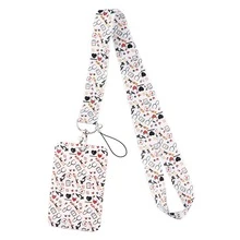 1pc Pink Doctor/Nurse Pill Design Lanyard Card Holder, Keychain Hard ID Case, Back To School - Card Sleeve - View 8