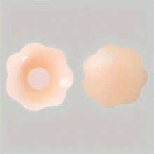 2件套无肩带无背自粘隐形聚拢文胸，可重复使用乳贴 - 彩色 - 查看 24