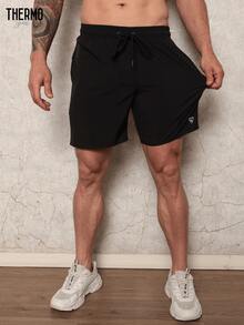Kit Of 3 Men's Beach Shorts With Lycra, Suitable For Gym, Running, Crossfit, Plain, Basic - 黑色/海軍藍/灰色 - 查看 4