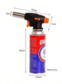 Bộ đèn khò QBAK + Bình gas QBAK (227 g) Đèn khò gas điều chỉnh được kèm bộ chuyển đổi và bật lửa - Ø 22 mm. Bình gas nạp lại. Đèn khò. Chất lượng đảm bảo. - ĐÓNG GÓI SOLLETE + KHÍ - Xem 6