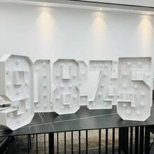 1 قطعة إطار صورة صندوق ضوئي رقمي مضاء 73 سم/28.7 بوصة، لوح KT أبيض الضوء، أرقام 0-9، قابل للتوصيل مع حامل، إضاءة ديكور حفلة لوح KT، مناسب لعيد الميلاد والاحتفال بالذكرى السنوية والكريسماس - متعدد الألوان - مشاهدة 7