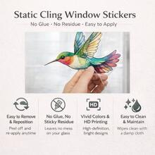 1pc Cherry Blossom Window Clings, Removable Static Sakura Flower Window Stickers, Spring Pink Floral Decals For Glass Door Home Living Room Balcony Bathroom Decor - Cherry Blossom Window Stickers - View 8