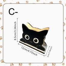1pc Cute Black Cat Wooden Tissue Box Holder, Creates Warm And Whimsical Dining Atmosphere, Practical Napkin Dispenser For Kitchen Cabinet, Summer Home Decor, Perfect Holiday Gift, Upright Tabletop Decor For Afternoon Tea, Cafe And Modern Living Room - Multicolor - View 11