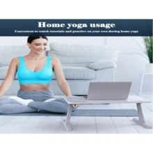 Laptop Bed Tray Desk Adjustable Laptop Table Foldable Portable Laptop Desk For Eating Breakfast On Bed/Couch , Working, Writing, Gaming, Drawing(Black Or Grey) - Grey - View 6
