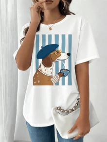 Women T-Shirts - White - View 2