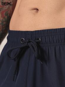 Kit Of 3 Men's Beach Shorts With Lycra, Suitable For Gym, Running, Crossfit, Plain, Basic - 黑色/海軍藍/皇家藍 - 查看 6