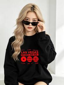 Women's BTS5 Las Vegas 2026 World Tour Black Crewneck Sweatshirt, Pullover Sweatshirt, K-Pop Concert Merch For BTS5 Army, Perfect For Tour And Daily Wear, BTS5 Las Vegas Concert Outfit, Army Fan Gift, Tour Merch, Street Style, Casual Daily Wear, K-Pop Apparel. - 黑色4 - 查看 2