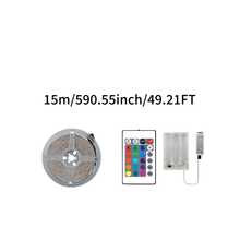 单条电池盒供电（标准电池）RGB LED灯带，采用3535 SMD LED，配备24键红外遥控器，可调光和变色，便携式室内外装饰照明，适用于房间、露营、派对等场合。 - Battery Box - 24 Key 3535 RGB - 查看 15