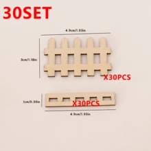 30/60pcs Wooden Fence Decor, DIY Painting Decoration, Home Decor, Garden Decor, Party Decoration, Room Decor, Holiday Decoration - Fence - View 9
