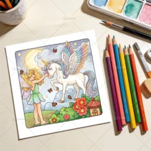 Sách tô màu COZY FAIRIES dành cho người lớn và trẻ em, màu sắc tươi tắn và dễ tô, thiết kế tối giản khổ lớn giúp bạn thư giãn, bao gồm các họa tiết dễ thương và thoải mái (màu sắc tươi tắn và dễ tô), quà tặng Ngày của Mẹ, đồ dùng học tập cho năm học mới. - TIÊN NỮ ẤM ÁP - Xem 11