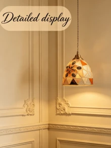 Shell Glass Lampshade,18cm Shell Glass Lampshade,7.1 Inch Shell Glass Lampshade,Handmade Shell Glass Lampshade - 170-meter Hanging Diamond Flower - View 6
