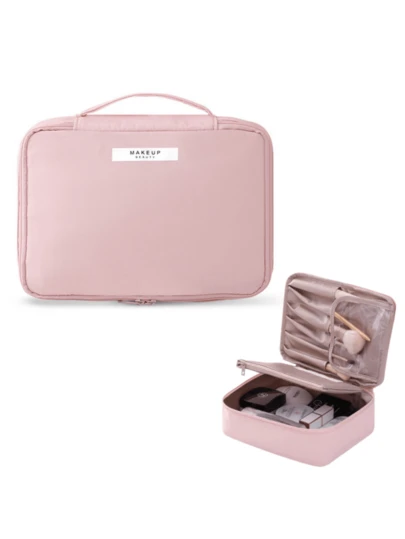 1 pieza Bolsa de aseo para mujeres, bolsa organizadora de viaje, bolsa de cosméticos unisex, bolsa de maquillaje grande, estuche de cosméticos, bolsa de almacenamiento para mujeres y niñas