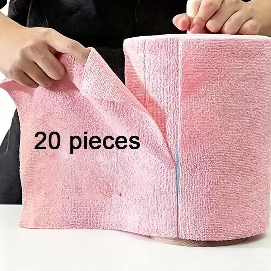 20片装可重复使用超强吸水超细纤维清洁布 - 神奇清洁布，鱼鳞纹玻璃清洁布，吸水性强，不掉毛，不留水渍，穿孔设计，超强吸水，耐刮擦，可机洗，多用途清洁湿巾。适用于家庭、厨房、餐厅、汽车美容、除油、洗碗、超强吸水、清洁玻璃和浴室，也适用于清洁淋浴门、水槽、瓷砖和家居用品。夏季必备，适用于清洁厨房、浴室、汽车车窗和后视镜，以及家居清洁。