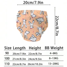 3pcs Reusable Potty Training Pants, Unisex Baby/Toddler, Leak-Proof, Highly Absorbent & Soft Fabric, Quick Drying, Washable - Multicolor - View 4