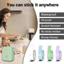 1pc Portable Bluetooth Thermal Label Printer, Compact Handheld Thermal Printing, Create Labels Anytime, Thoughtful Gift For Friends And Family - Multicolor - View 3