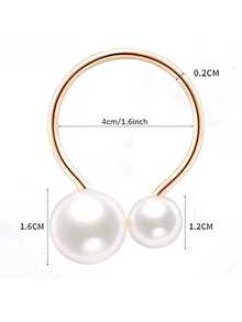 10/12 Pearl Decorative Napkin Rings - Washable Gold And Silver Metal Napkin Holders, Napkin Ring Buckles, 6/12 Piece Set, Fashionable Buckle, Table Decoration, Suitable For Weddings, Parties, Dinners, Etc. - Elegant Decoration, Suitable For DIY, Events, Restaurants, Family Holiday Gatherings, Kitchen Table Decoration, Dinner, Picnic, Banquet, Etc - Multicolor - View 3