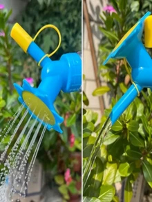 Ergonomic Design Dual-Head Garden Watering Sprinkler Nozzle - Efficient For Plants And Succulents, Easy To Use, Plastic Structure, Home Flower Watering Sprayer Head - Multicolor - View 13