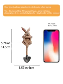 Animal Figurine Garden Statue, Outdoor Decor With Shovel, Resin Plant Decoration Landscape Sculpture Gift Art Accessory, Suitable For Yard, Lawn, Patio, Backyard, Home Planter - Multiple Styles - View 11
