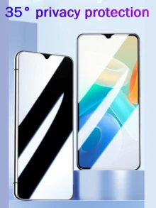 Android Phone Screen Protector 3pcs Tempered Glass Screen Protector For Series, Anti-Peeping, Anti-Shatter, Anti-Oil, Anti-Scratch, HD Display, Smooth Touch, Ultra-Thin Design, 35° Privacy Protection, Precise Fit, Easy Installation, Bubble-Free, Smartphone Accessories Mother's Day Gift - Black - View 2