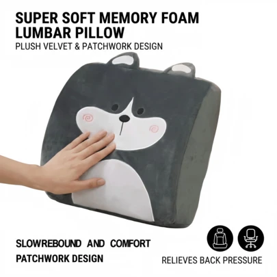 1pc Memory Foam Seat Cushion, Ergonomic Buttock Pad For Office Chair, Slow Rebound Pressure Relief